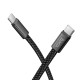 Кабель HOCO X125 xceso charging data cable Type-C to Type-C 60W 3A 1m Black