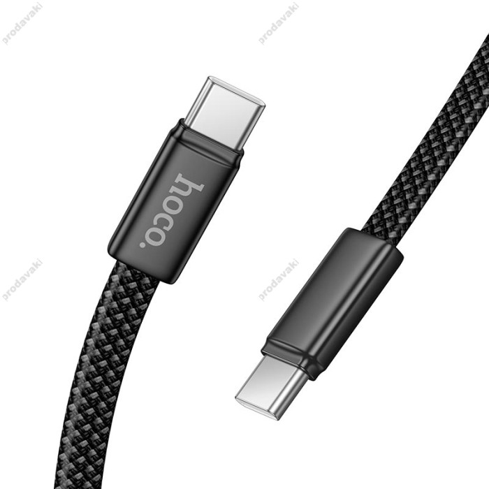 Кабель HOCO X125 xceso charging data cable Type-C to Type-C 60W 3A 1m Black