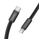 Кабель HOCO X125 xceso charging data cable Type-C to Type-C 60W 3A 1m Black