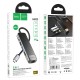 USB-Хаб Hoco HB23 Easy view Type-C to HDMI+USB3.0+USB2.0+PJ45+PD Metal grey
