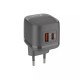 Мережевий зарядний пристрій Veron TC20 PD charger Type-C cable 20W Black