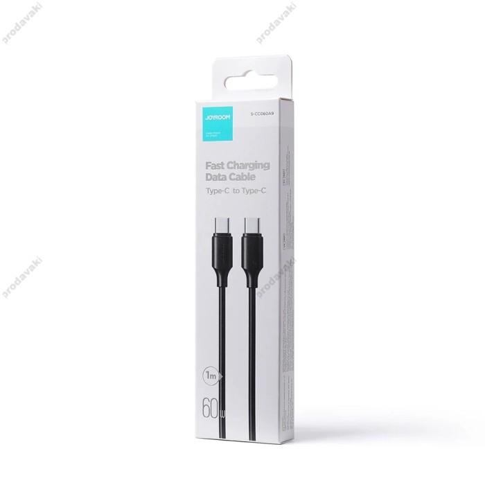 Кабель JoyRoom S-A9 Long-Lasting Cable Type-C to Type-C 60W 3A 1m Black