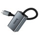 Мережевий адаптер Hoco UA48 ethernet adapter Type-C to RJ45 100 Mbps 0.15m Metal-Grey