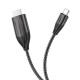 Кабель HOCO UA16 HD on-screen cable Type-C to HDMI 4K 2m Black