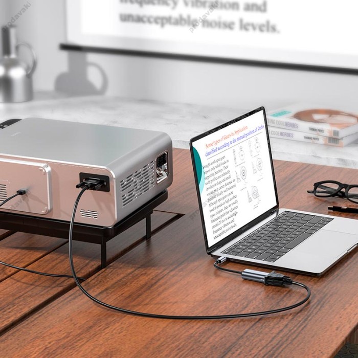 Перехідник HOCO UA21 converter Type-C to VGA 0.15m Grey
