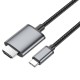Кабель HOCO UA27 HD on-screen cable Type-C to HDTV (HDMI) 4K 2m Metal-grey