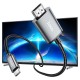 Кабель HOCO UA27 HD on-screen cable Type-C to HDTV (HDMI) 4K 2m Metal-grey
