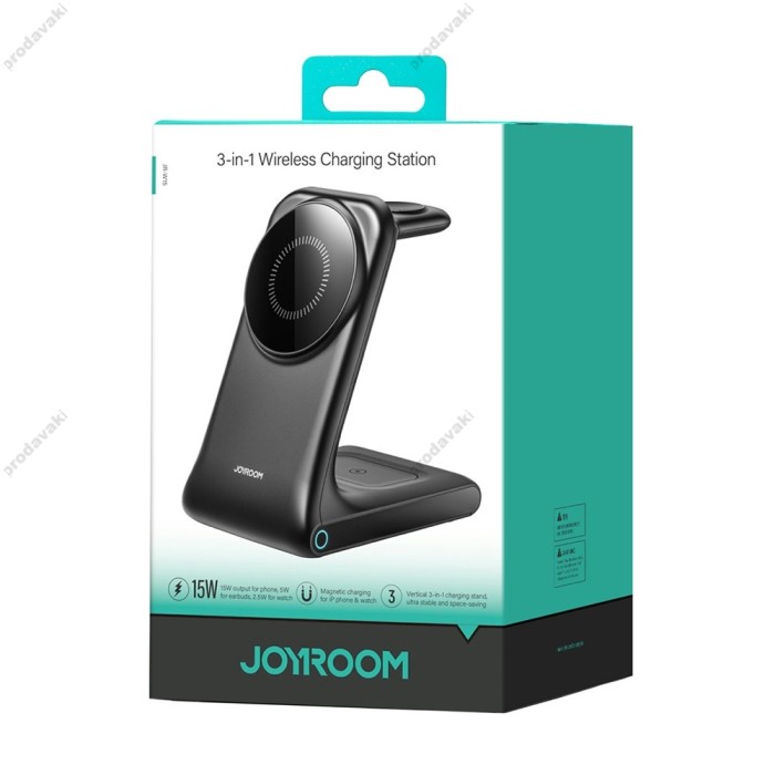 Бездротова зарядка Joyroom JR-W15 Wireless Charging Station Black