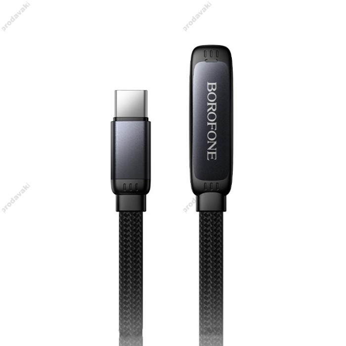Кабель Borofone BX126 Skillful Nylon Cable Type-C to Type-C 60W 3A 1m Black