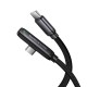 Кабель Borofone BX126 Skillful Nylon Cable Type-C to Type-C 60W 3A 1m Black