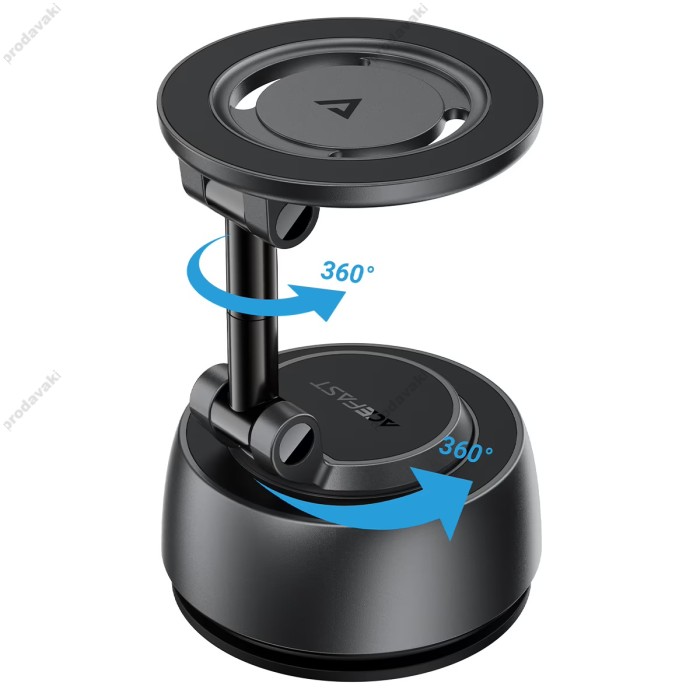 Автомобільний тримач ACEFAST E54 electric suction cup magnetic car holder for dashboard Grey