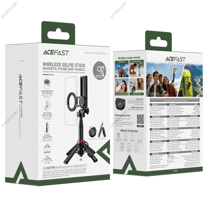 Монопод-трипод ACEFAST E72 multifunctional mini selfie stick 0.463m Black