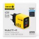 Мережевий зарядний пристрій Veron TC-65 GaN Digital display 65W Yellow