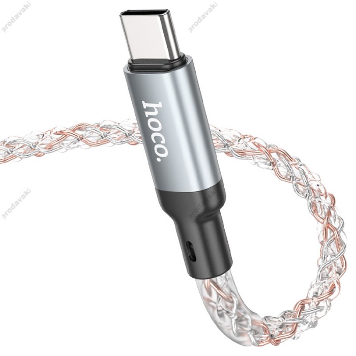 Кабель HOCO U112 Shine charging data cable USB to Type-C 3A 1m Black