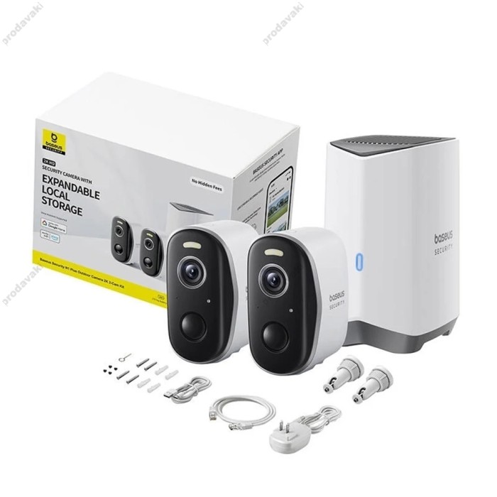 Камера відеоспостереження Baseus Security N1 Plus Outdoor Camera 2k 2-cam White S0TY002131