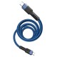 Кабель HOCO U110 charging data cable Type-C to Type-C 60W 3A 1.2m Blue