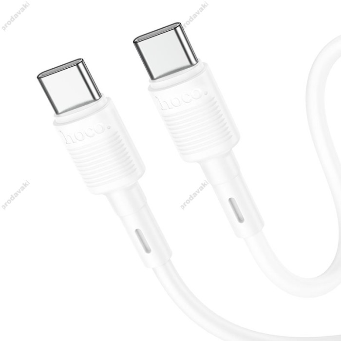 Кабель HOCO X83 Victory charging data cable Type-C to Type-C 60W 3A 1m White