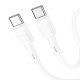 Кабель HOCO X83 Victory charging data cable Type-C to Type-C 60W 3A 1m White
