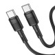 Кабель HOCO X83 Victory charging data cable Type-C to Type-C 60W 3A 1m Black