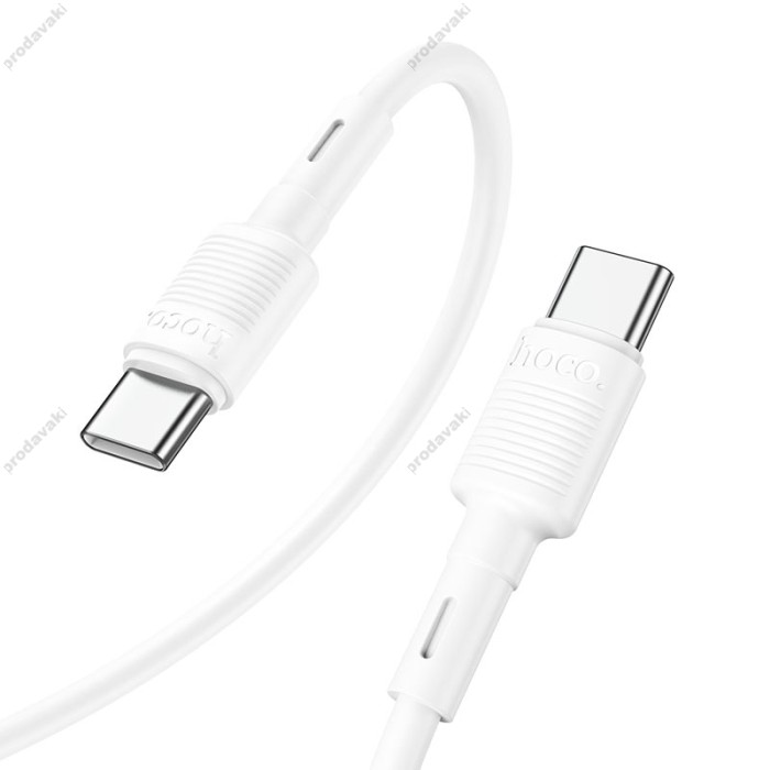 Кабель HOCO X83 Victory charging data cable Type-C to Type-C 60W 3A 1m White