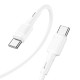 Кабель HOCO X83 Victory charging data cable Type-C to Type-C 60W 3A 1m White