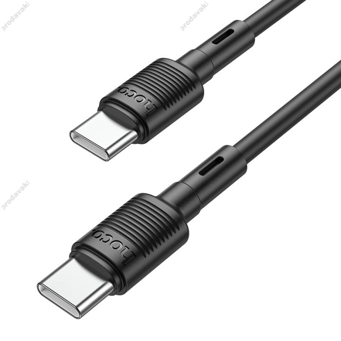 Кабель HOCO X83 Victory charging data cable Type-C to Type-C 60W 3A 1m Black