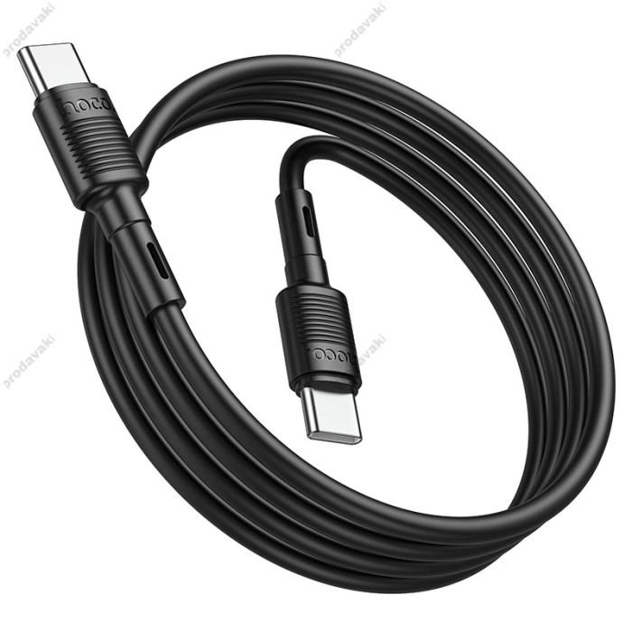 Кабель HOCO X83 Victory charging data cable Type-C to Type-C 60W 3A 1m Black