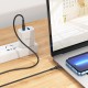 Кабель HOCO X83 Victory charging data cable Type-C to Type-C 60W 3A 1m Black