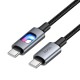 Кабель HOCO U144 New charging data cable Type-C to Type-C 60W 3A 1.2m Black