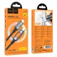 Кабель HOCO U144 New charging data cable Type-C to Type-C 60W 3A 1.2m Black