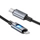 Кабель HOCO U144 New charging data cable Type-C to Type-C 60W 3A 1.2m Black