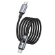 Кабель HOCO U144 New charging data cable Type-C to Type-C 60W 3A 1.2m Black