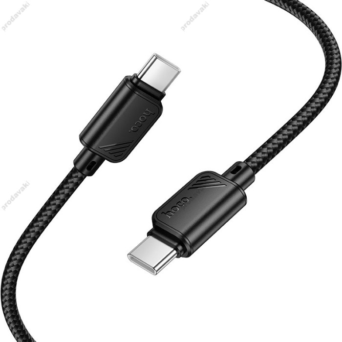 Кабель HOCO X113 Beneficio charging data cable Type-C to Type-C 60W 3A 1m Black