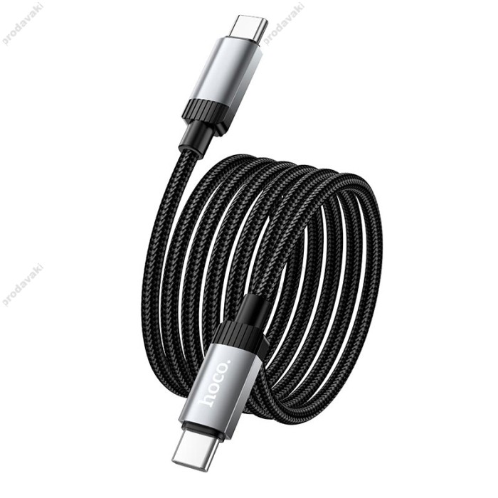 Кабель HOCO X117 Star charging data cable Type-C to Type-C 60W 3A 1m Black