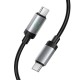 Кабель HOCO X117 Star charging data cable Type-C to Type-C 60W 3A 1m Black