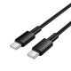 Кабель HOCO X119 Energy charging data cable Type-C to Type-C 60W 3A 1m Black