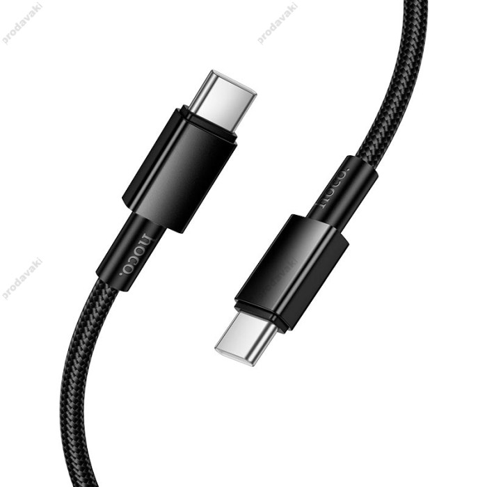 Кабель HOCO X119 Energy charging data cable Type-C to Type-C 60W 3A 1m Black