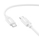 Кабель HOCO X122 Benefit silicone charging data cable Type-C to Type-C 60W 3A 1m White