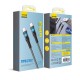 Кабель Veron CC01 Nylon LED Cable Type-C to Type-C 60W 3A 1.2m Black