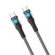 Кабель Veron CC01 Nylon LED Cable Type-C to Type-C 60W 3A 1.2m Black