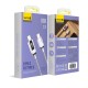 Кабель Veron CC12 Nylon LCD Cable Type-C to Type-C 60W 3A 2m White