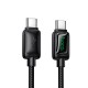 Кабель HOCO U146 Mundo charging data cable Type-C to Type-C 60W 3A 1.2m Black