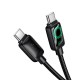 Кабель HOCO U146 Mundo charging data cable Type-C to Type-C 60W 3A 1.2m Black