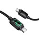 Кабель HOCO U146 Mundo charging data cable Type-C to Type-C 60W 3A 1.2m Black