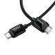 Кабель HOCO U146 Mundo charging data cable Type-C to Type-C 60W 3A 1.2m Black