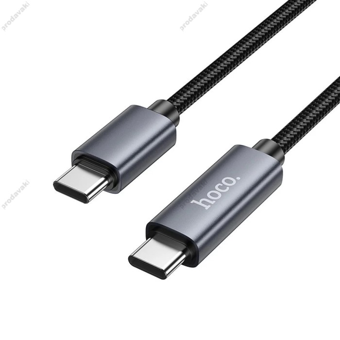 Кабель HOCO X112 Favor PD charging data cable with display Type-C to Type-C 60W 3A 1m Black