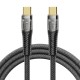 Кабель Rock Z21 Nylon Cable Type-C to Type-C 100W 5A 1.2m Black