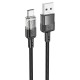 Кабель HOCO U129 transparent charging data cable USB to Type-C 3A 1.2m Black