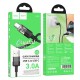 Кабель HOCO U129 transparent charging data cable USB to Type-C 3A 1.2m Black