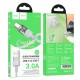 Кабель HOCO U129 transparent charging data cable USB to Type-C 3A 1.2m Grey